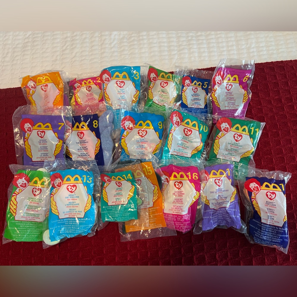 McDonald’s 2000 Happy Meal, Ty Animals, 1-18, NWT